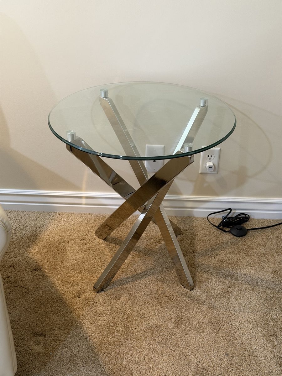 Nightstand or end table glass top
