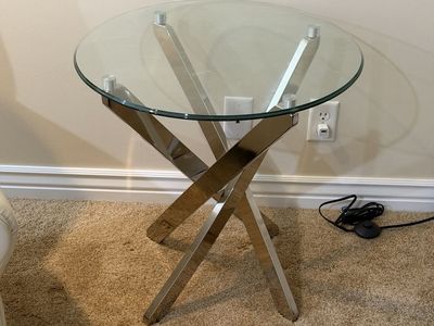 Nightstand or end table glass top