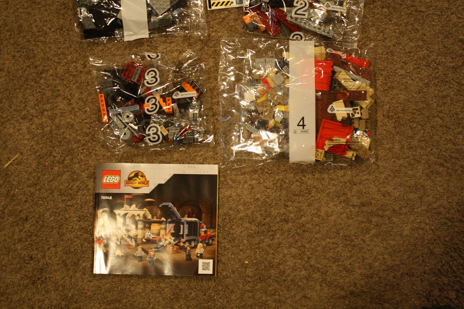 Lego Jurassic World 76948 T. rex & Atrociraptor Dinosaur Breakout - No Dino