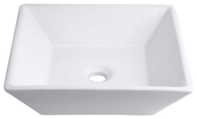 Aquaterior 16x16x4" Ceramic Bathroom Vessel Sink S