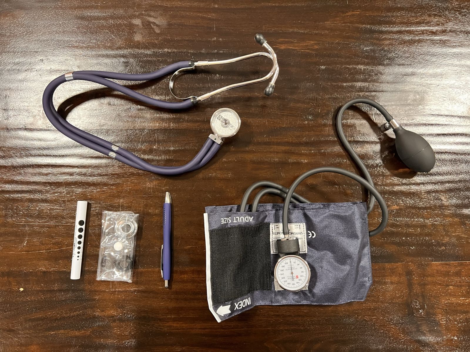 Blood Pressure Cuff and Stethoscope