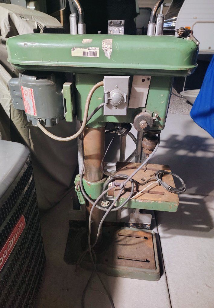 Dayton NSD-340 1/2HP Capacitor Start AC Motor Drill Press - 4 Speed, Thermally Protected