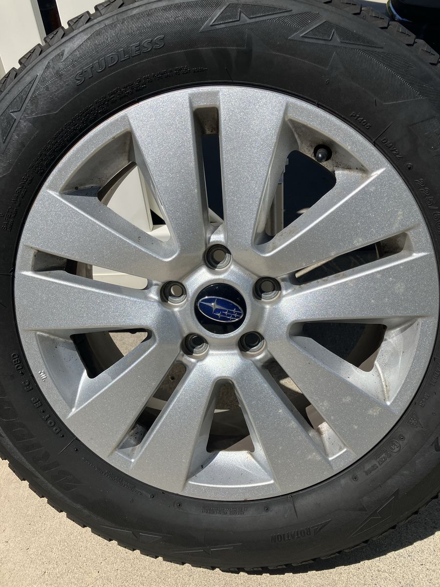 Subaru wheels with Blizzak snow tires