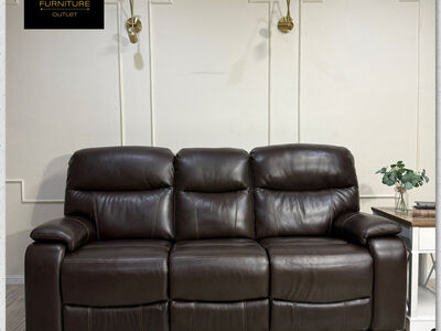 FALLON LEATHER RECLINER SOFA FREE DELIVERY