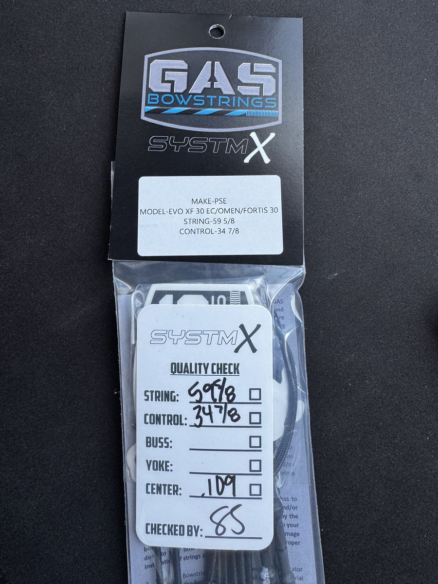 Gas Bowstrings SYSTMX for PSE EVO XF 30 EC/Fortis 30