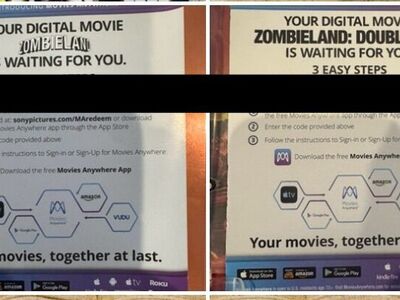 4K Digital Copy Zombieland & Zombieland Double Tap