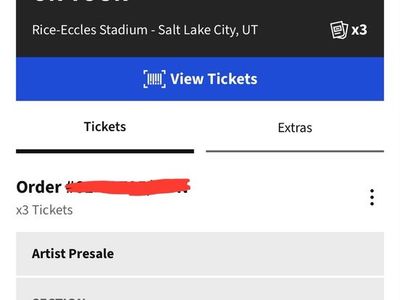 Zach Bryan: The Quittin Time Tour - 3 General Admission Tickets (FLRGA) for 8/7/2026 Salt Lake City