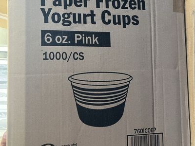 Choice 6 oz. Pink Paper Frozen Yogurt Cups - 1000 Count Case