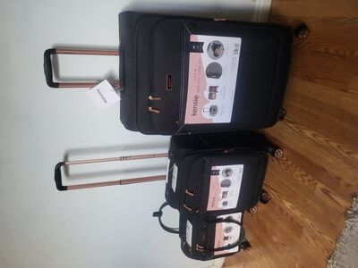 kensie Hudson Softside 3-Piece Spinner Luggage Set