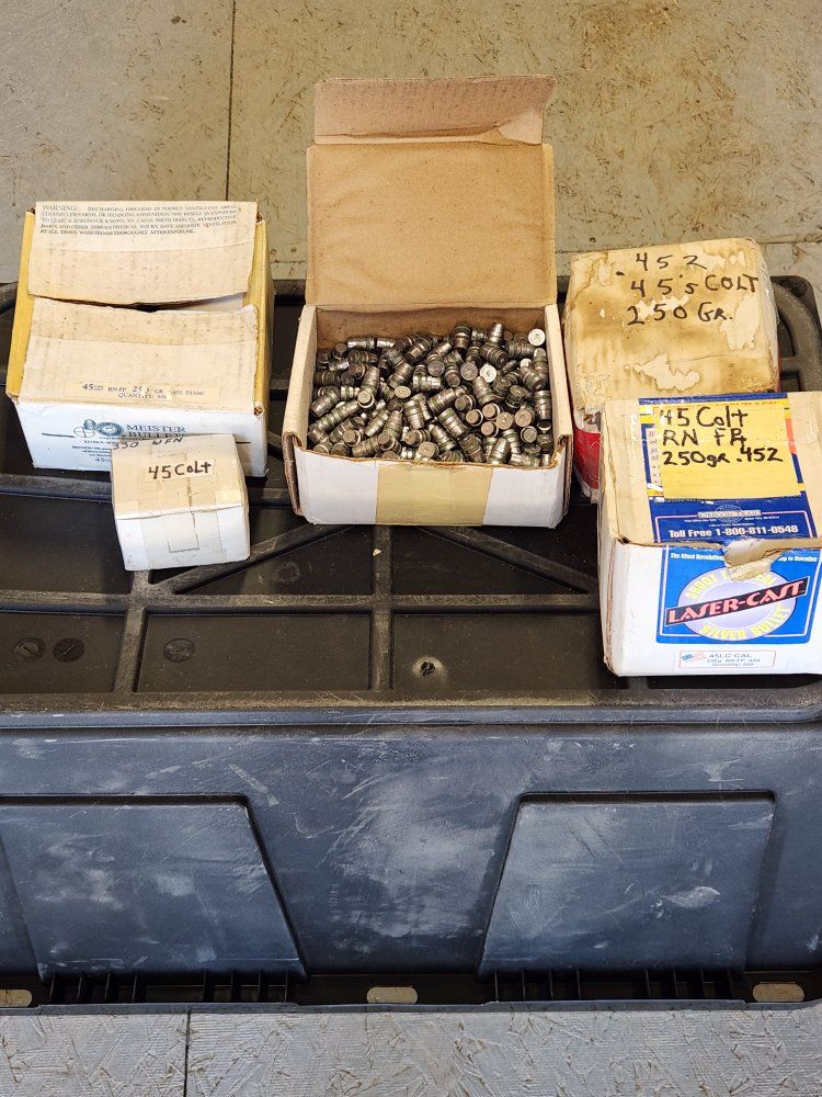 Meister Laser-Cast .45 Colt 250 Grain RNFP Lead Bullets - ~1000 Count for Reloading