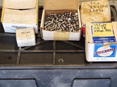 Meister Laser-Cast .45 Colt 250 Grain RNFP Lead Bullets - ~1000 Count for Reloading