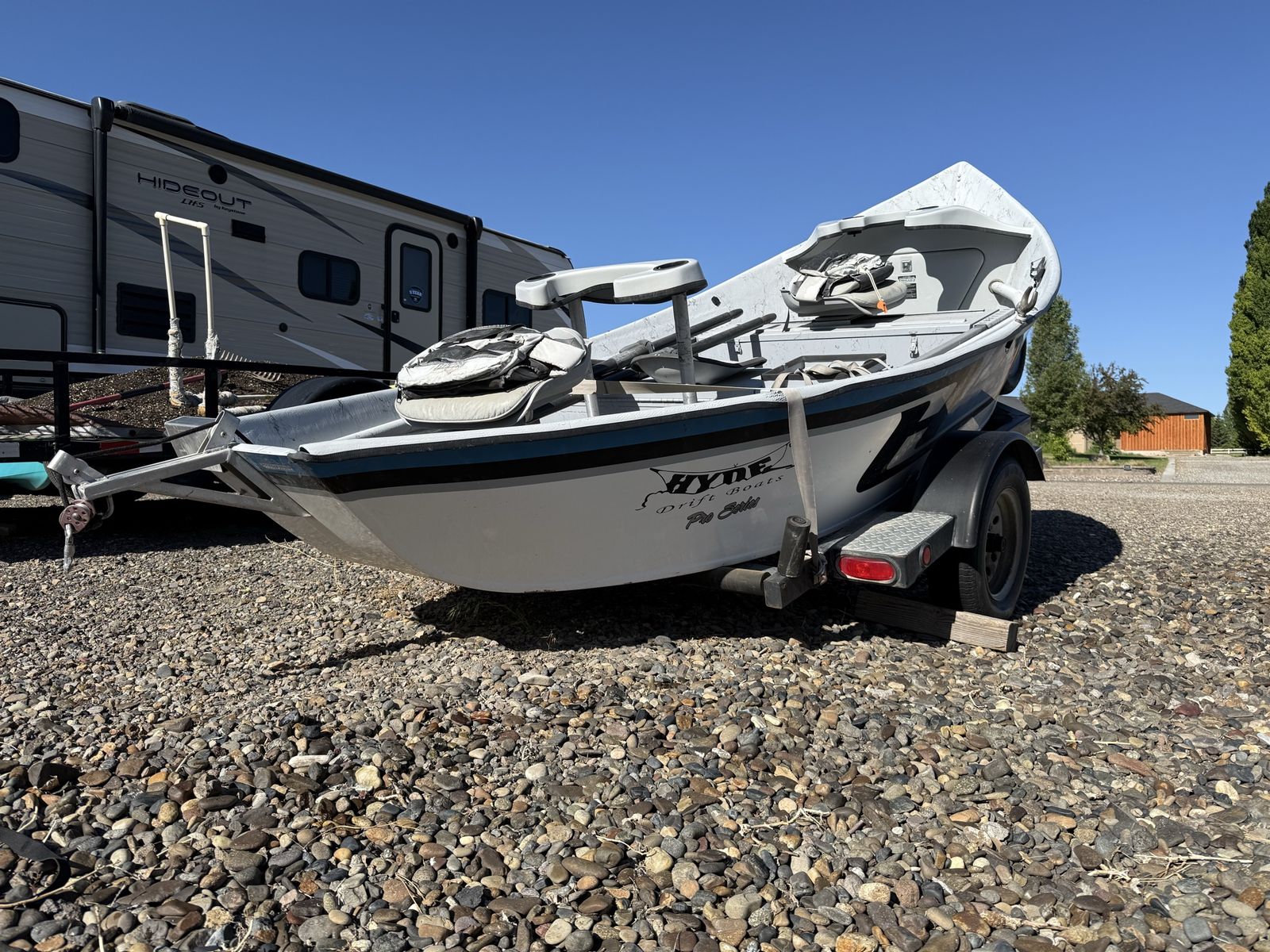 2008 Hyde Drift Boats Pro Guide Fishing Boat - Used but great condition with Trailer