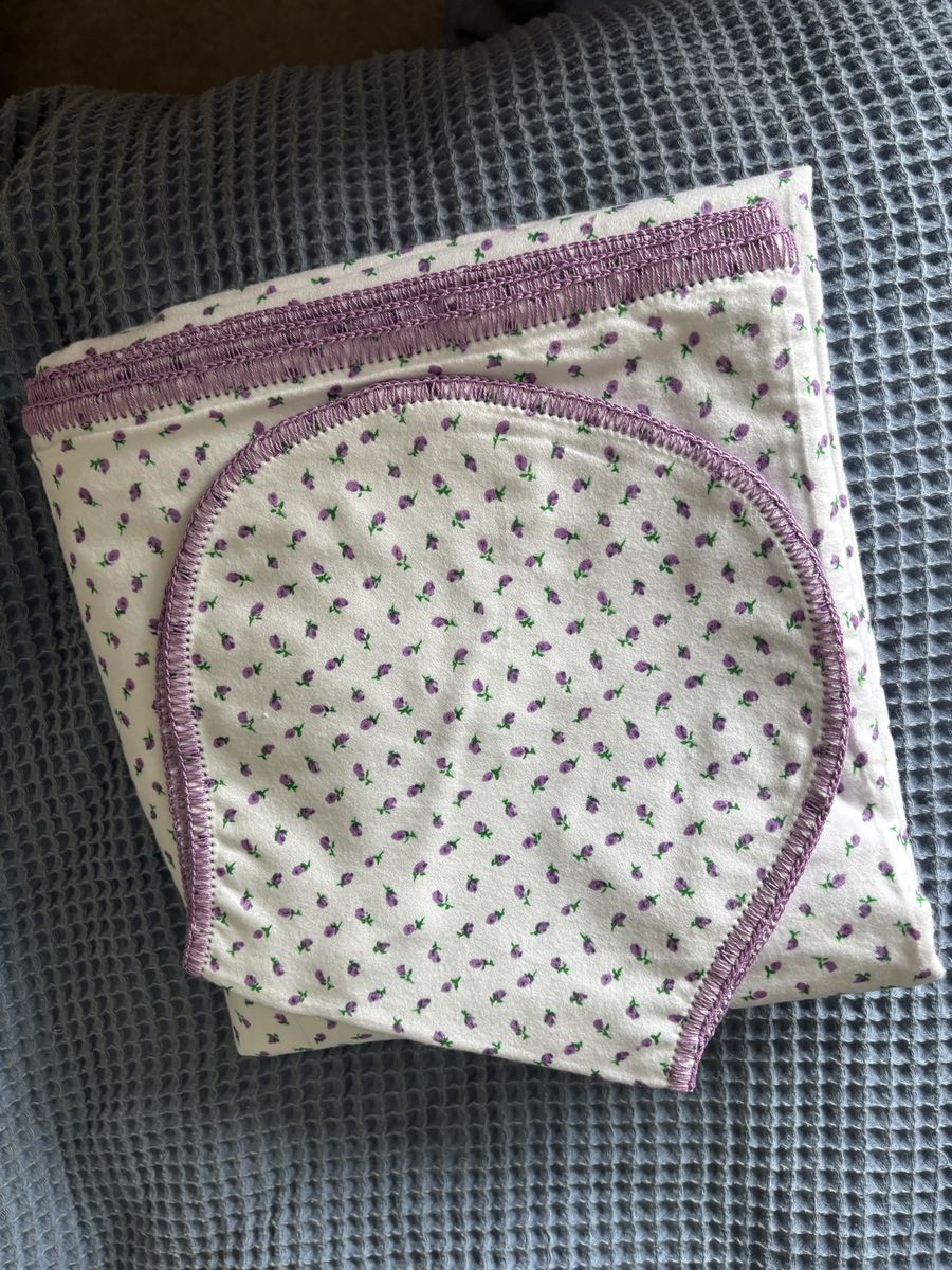 Receiving blanket and burp cloth