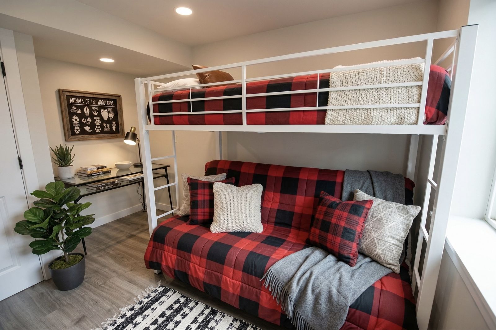 Very Nice White Bunk Bed