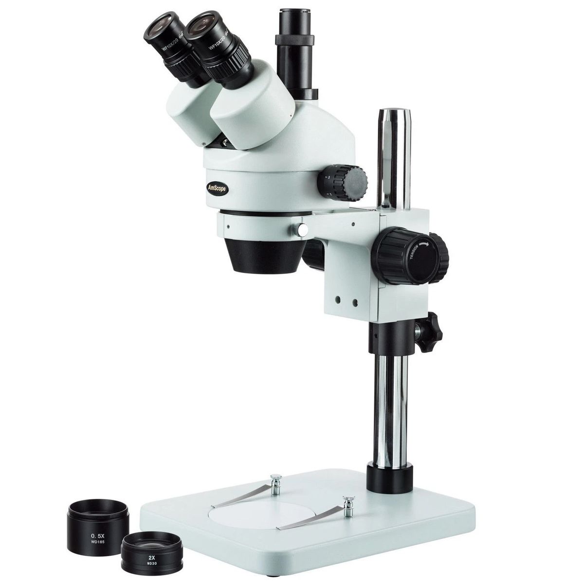 AmScope 3.5X-90X Trinocular Stereo Microscope with Pillar Stand (SM-1TSZ)
