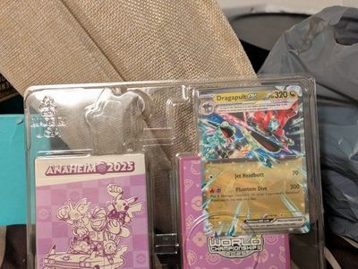 Pokemon World Championships 2025 Anaheim Dragapult Ex Deck Box Playmat Promo Card Set