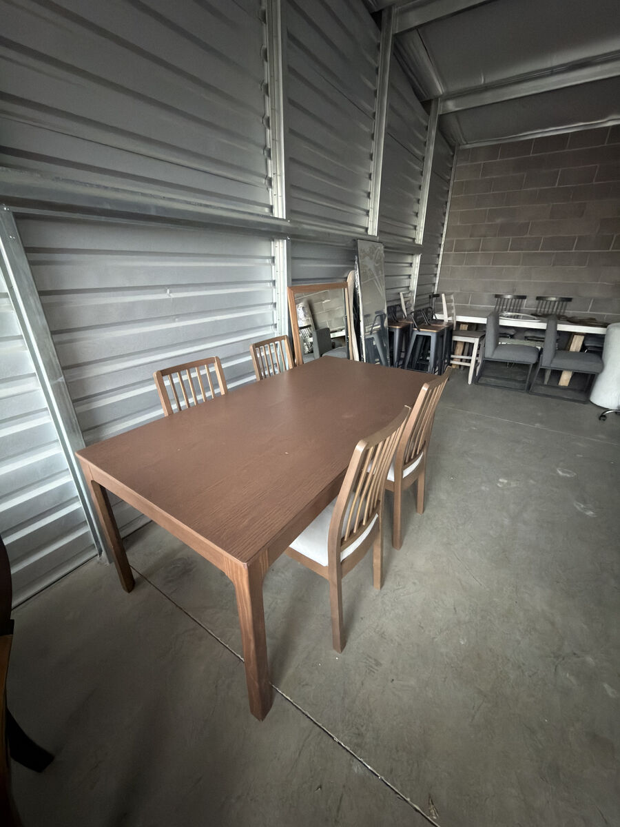 IKEA EKEDALEN Dining Set – Extendable Table + 4 Chairs (Dark Brown)