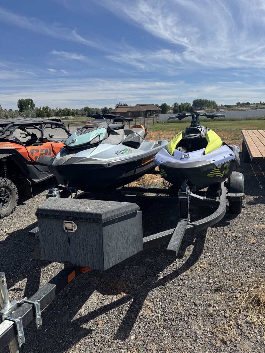 Sea-Doo Personal Watercraft Pair with Double Trailer