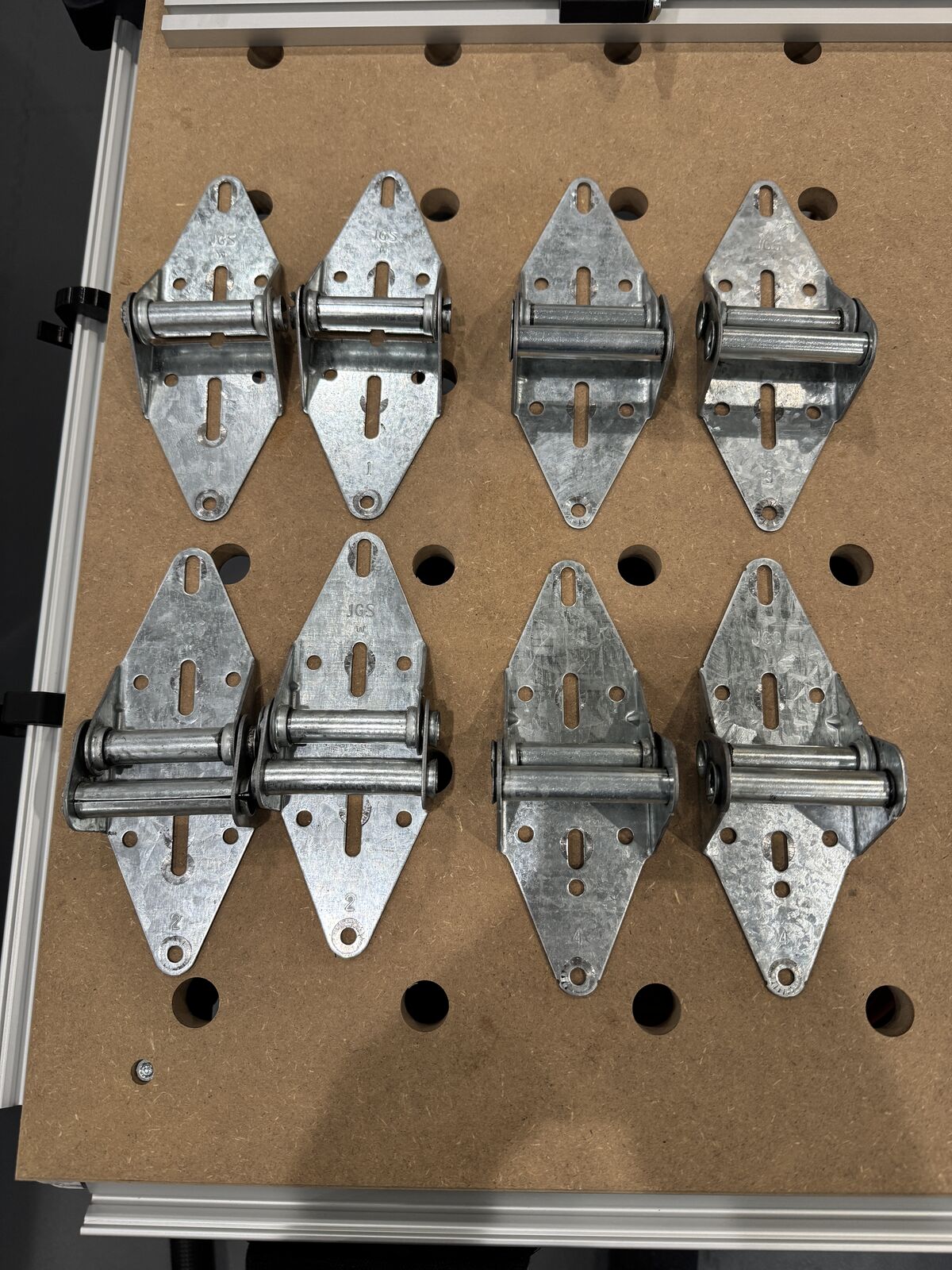 8Pcs Garage Door Hinges #1#2#3#4