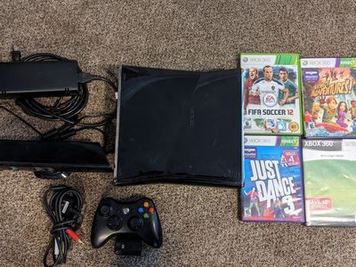 Microsoft Xbox 360 Console Bundle with Kinect, Controller, and 4 Games