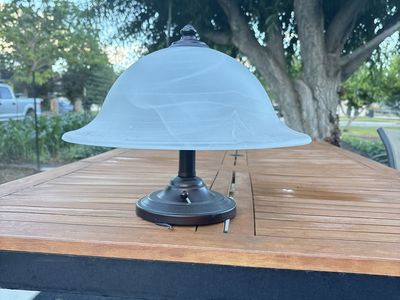Oil Rubbed Bronze Ceiling Light Fixture with Frosted Alabaster Glass Shade, Semi-Flush Mount