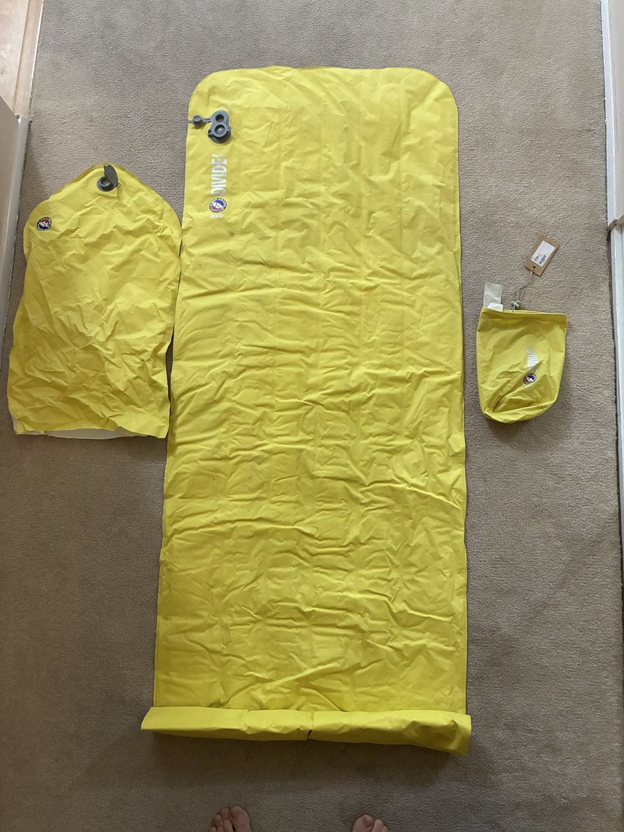 Big Agnes Insulated Divide Sleeping Pad 20x72 Yellow Camping Gear