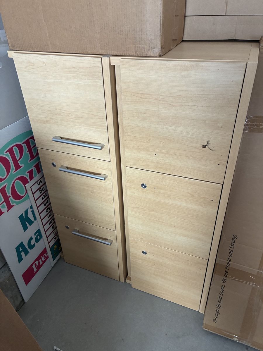 Heavy Duty Wall Mount Cabinets - Light Wood Finish
