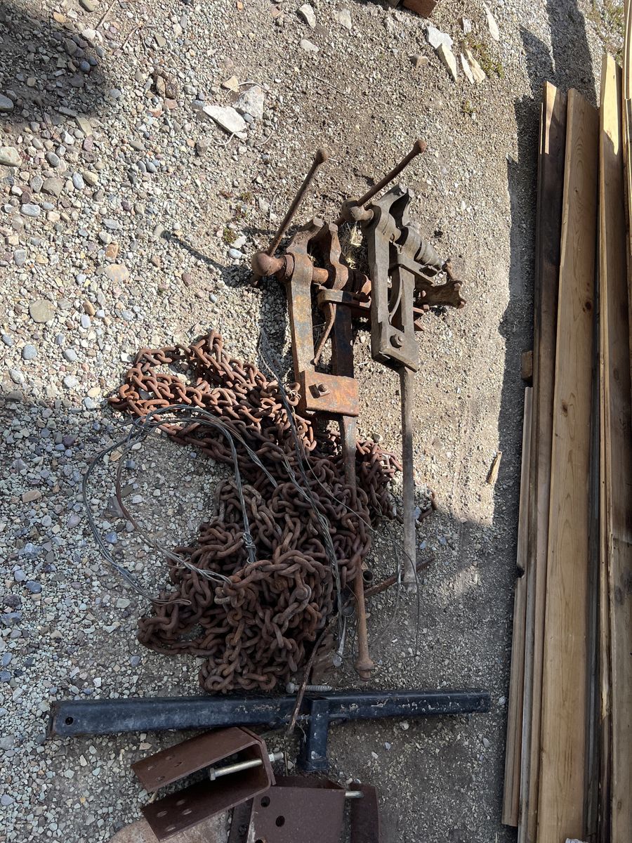Antique metal vice clamps