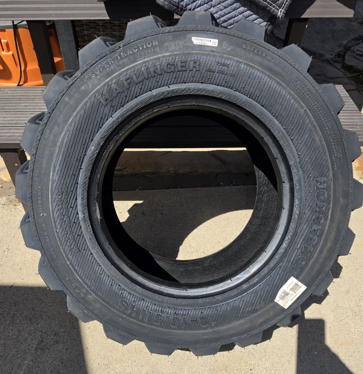 New HORSESHOE HAFLINGER 12x16.5 14PR SKID STEER TIRES w/Rim-Guard-Wall LRG Heavy Duty