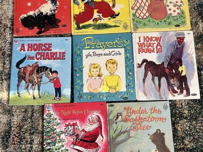 Vintage Whitman Tell-A-Tale & Fuzzy Wuzzy Books Lot of 8 Children's Hardcover Books