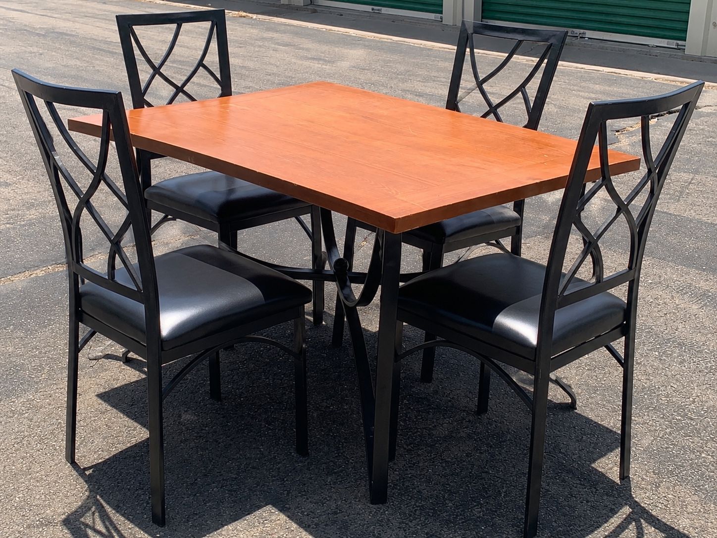 Baxton Studio 5-Piece Wood & Metal Dining Set