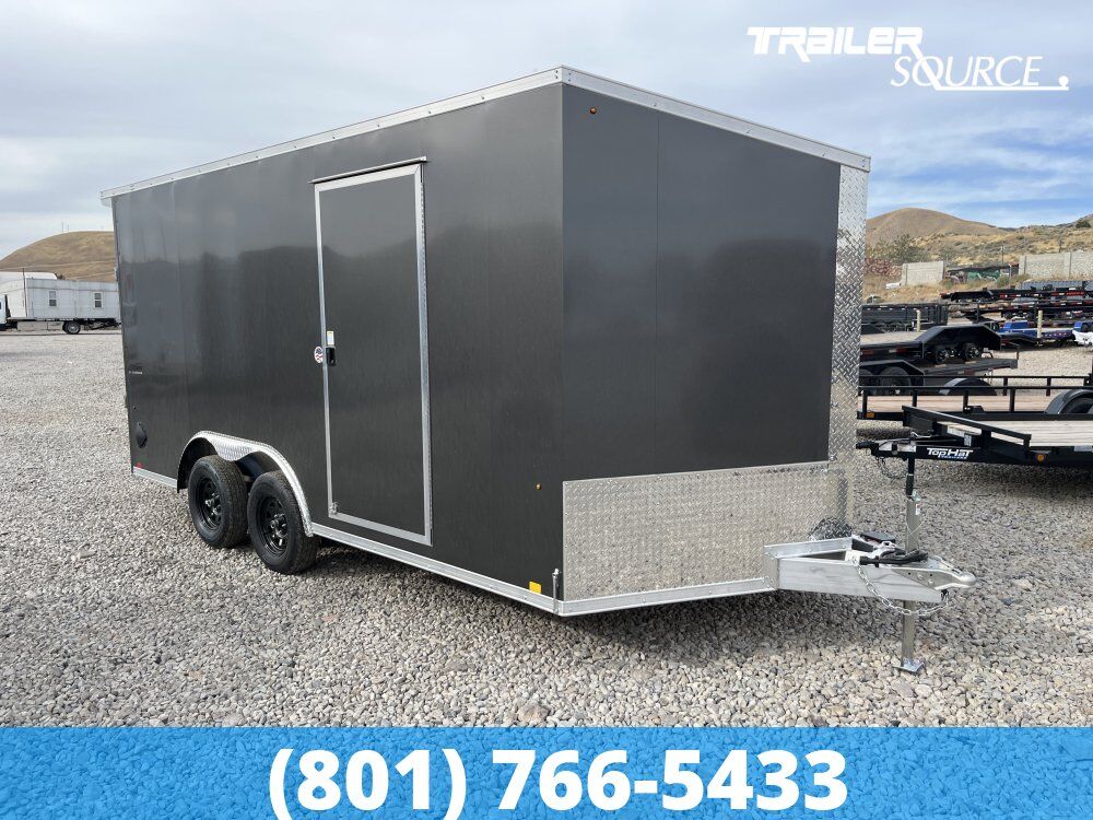 8.5x16 Look Vision Aluminum Enclosed Cargo Trailer - 7'0" Interior - 7K GVWR Rear Spoiler w/ Load Lights