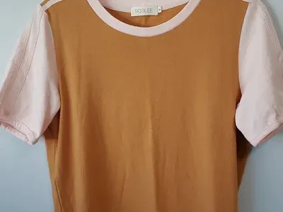 Roolee Short Sleeve Midi Sporty Mom Colorblock Tee Shirt Dress size XS in Draper $15 cash/venmo