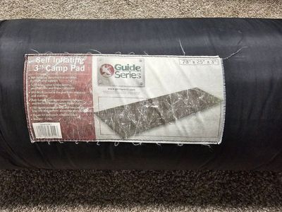 Self inflating camping pad, 3"