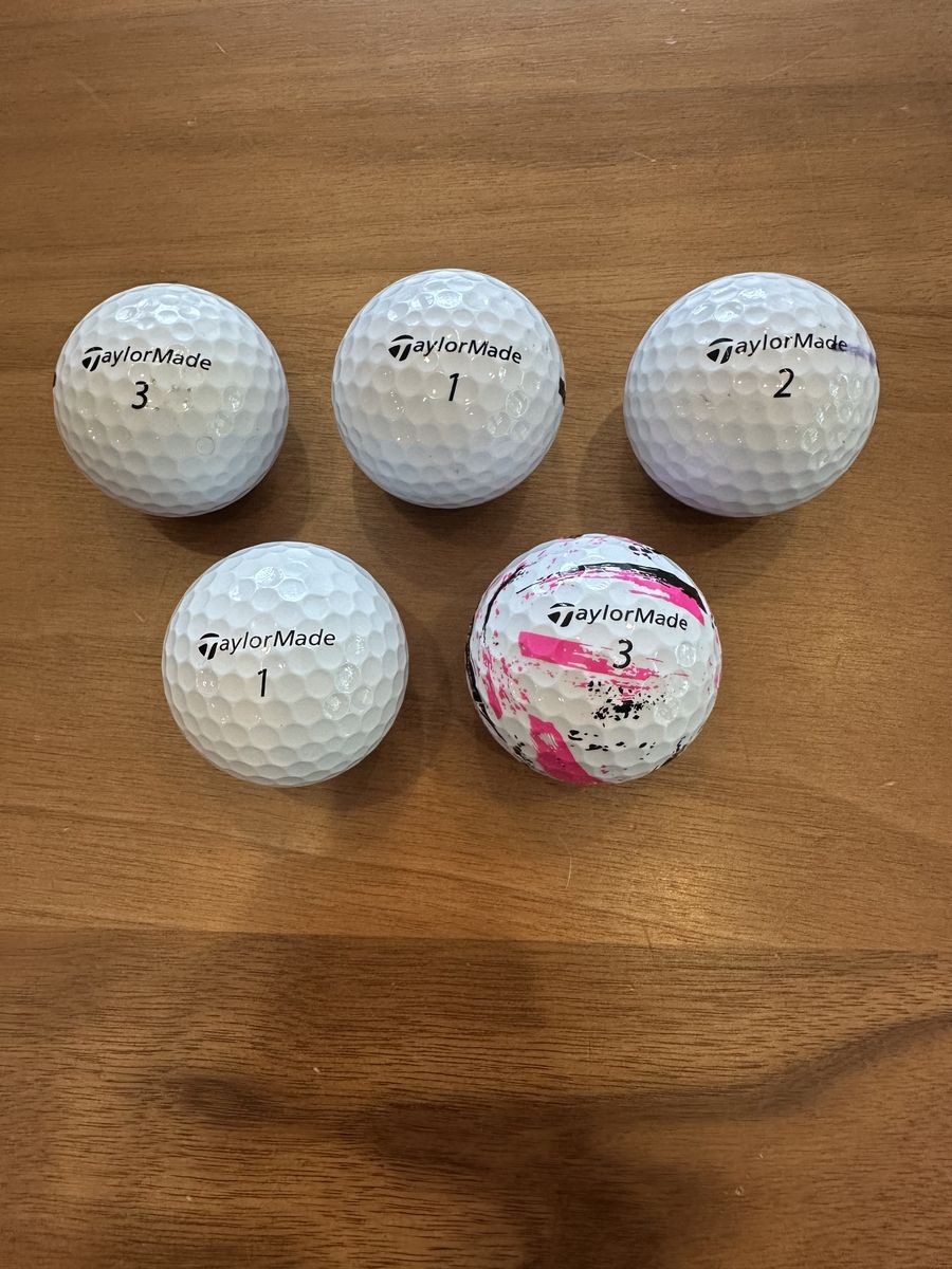 5 TaylorMade golf balls (used)