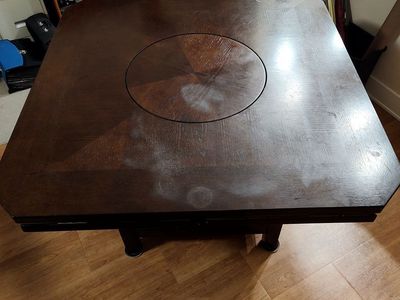 Solid Wood Dining Room Carosel Table (Dark Stained)