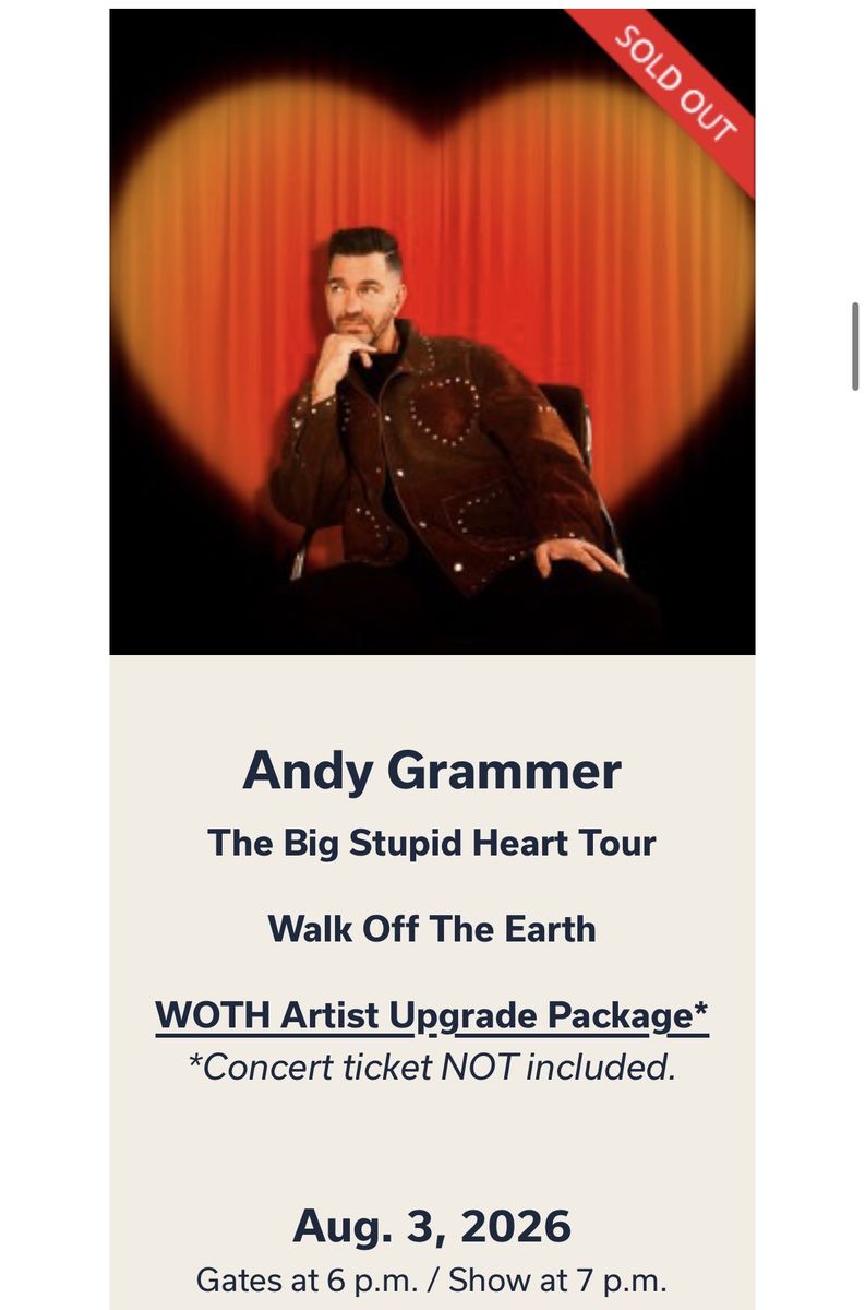 4 tickets : Andy Grammer Red Butte Gardens August 3