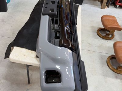 OEM Chevy Silverado HD Front Bumper - Slate Gray Metallic with Lower Grille & License Plate Bracket