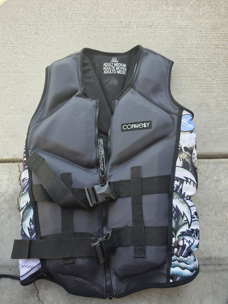 Connelly Carbon Adult Medium Life Vest PFD Water Sports
