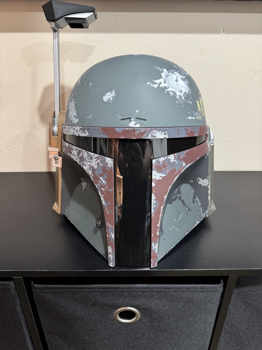 Star Wars Boba Fett Helmet Wearable Replica Hasbro Black Series Weathered Paint Finish