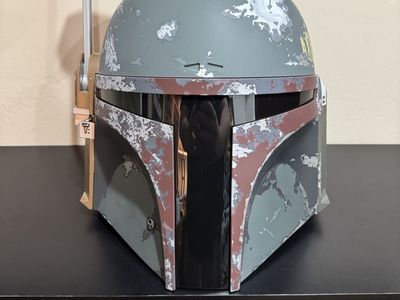 Star Wars Boba Fett Helmet Wearable Replica Hasbro Black Series Weathered Paint Finish