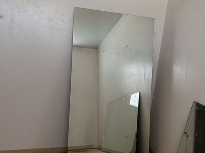 Large Frameless Wall Mirror - Full Length or Decorative, Good Condition