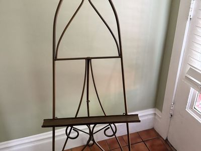 Decorative Metal Floor Easel - Scrollwork Design Display Stand
