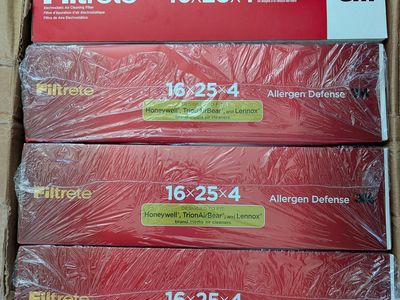 16x25x4 Merv 11 Air Filters - 9 Units - New - Plus Bonus 16x25x1 Merv 8