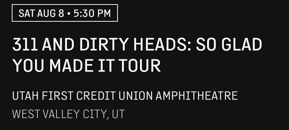 311 & Dirty Heads: Two Lawn Tickets