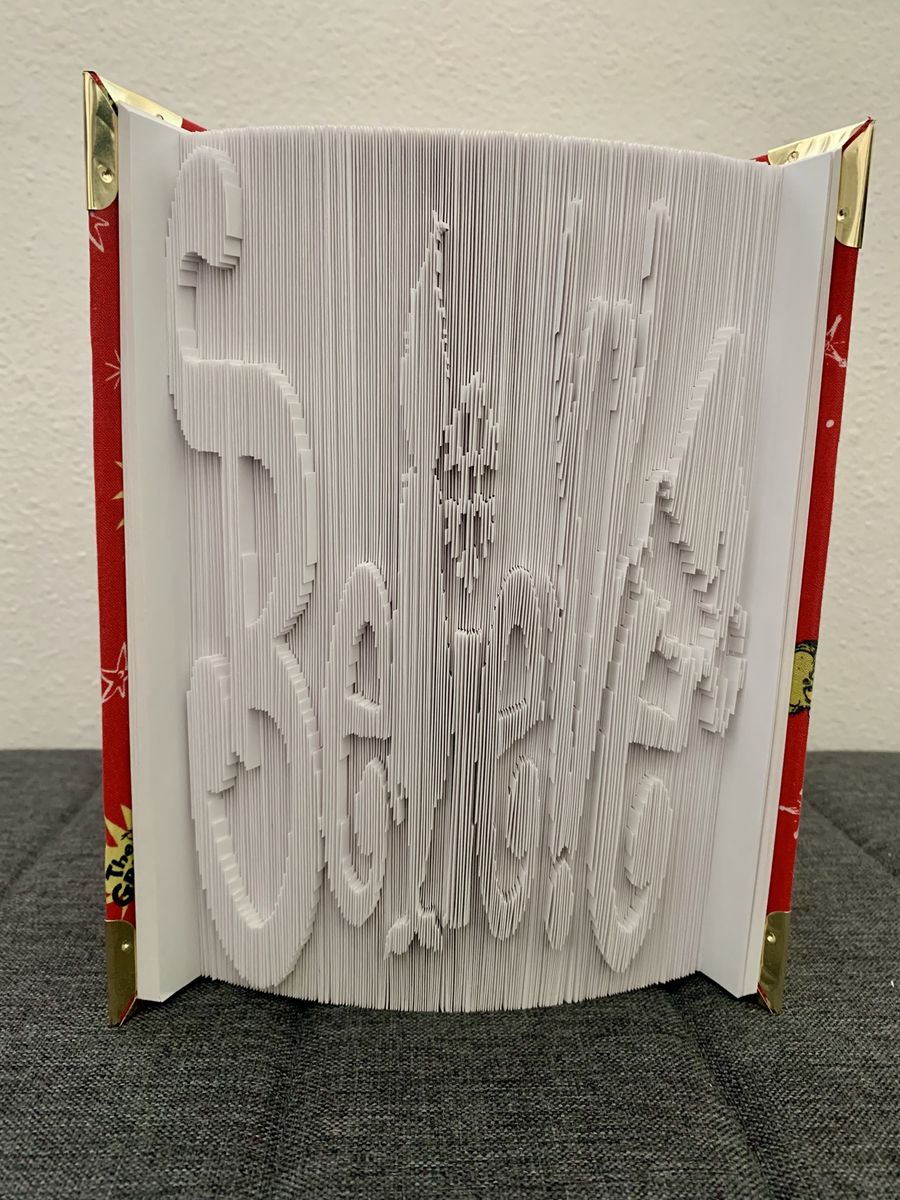 Handmade Dr. Seuss The Grinch 'Believe' Book Art Sculpture - Unique Folded Page Decor