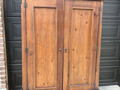 Vintage Solid Wood Wardrobe Armoire Cabinet - Rustic Farmhouse Storage originally from Sundance Company