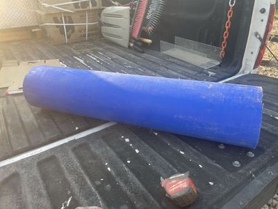 36 Inch Heavy Duty Blue Plastic Pipe Section - 3 Feet Long