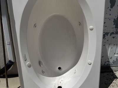 White Whirlpool Jetted Bathtub with Pump and Jets - Used, Good Condition
