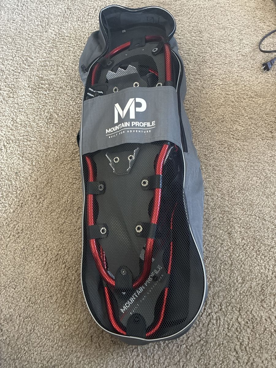 Mountain Profile MP 825 Red and Black Snowshoes with Carrying Bag